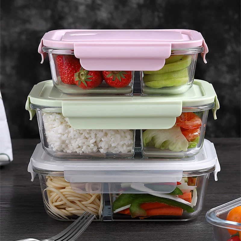 Meal Prep Kits - Glazen lunchbox Verzegelde vershouddoos met deksel