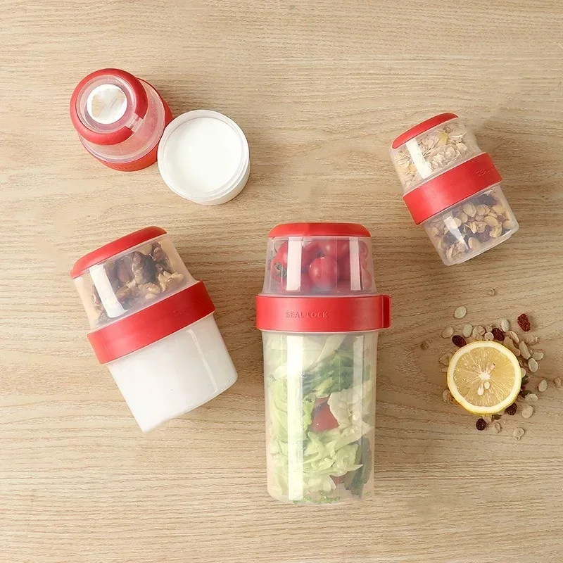 Meal Prep Kits - Dubbellaags Verzegelde Gecompartiment Scherper Doos Havermout