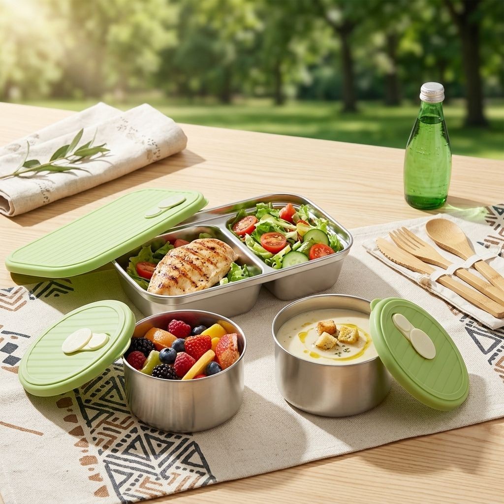 Meal Prep Meal Ideas - Magnetronbestendige 304 roestvrijstalen bentobox voor volwassenen