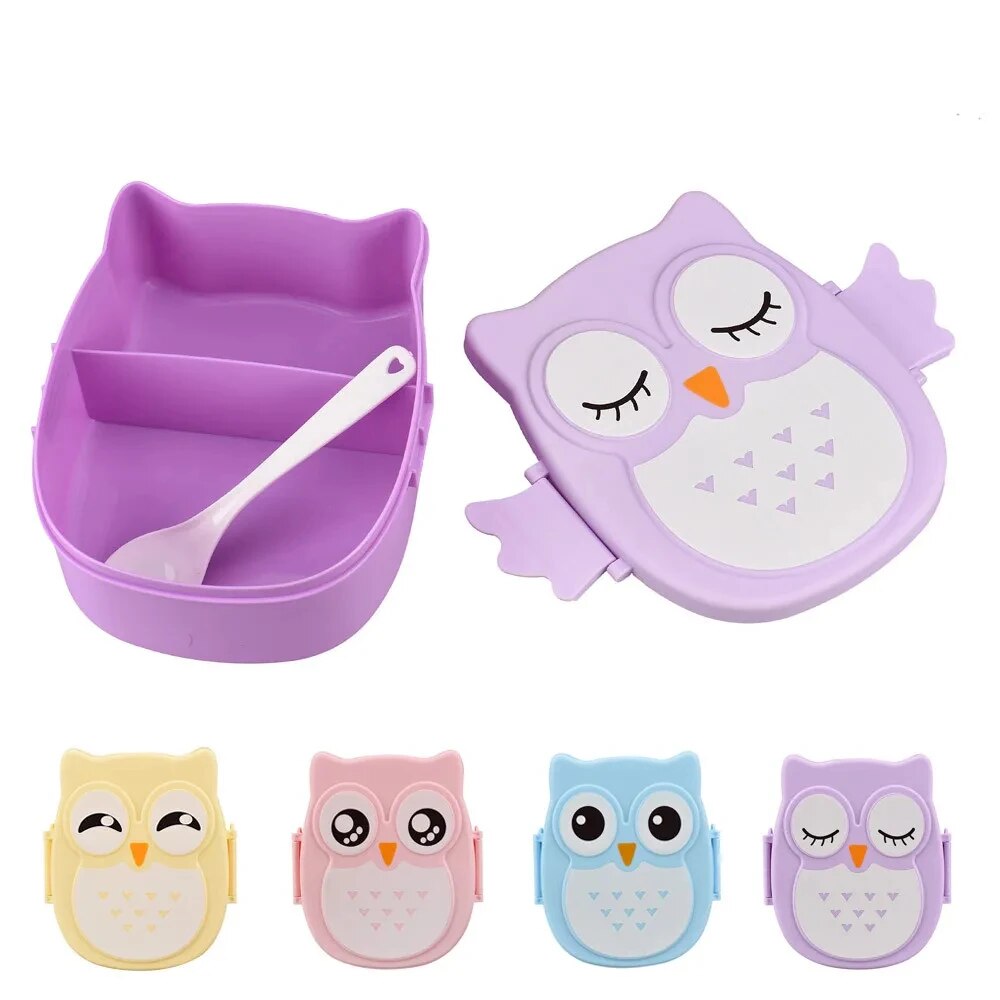 Meal Prep Kits - 1Pc Uil Vormige Lunchbox Met Compartimenten