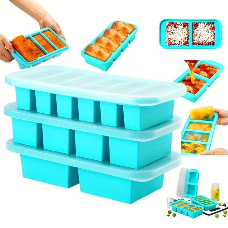 Meal Prep Chef - 2 of 3-delige siliconen vriesbakvorm met