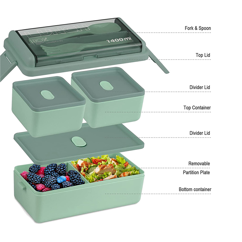 Meal Prep Kits - ABXF-2X Bento Box Kit, 47,35 OZ