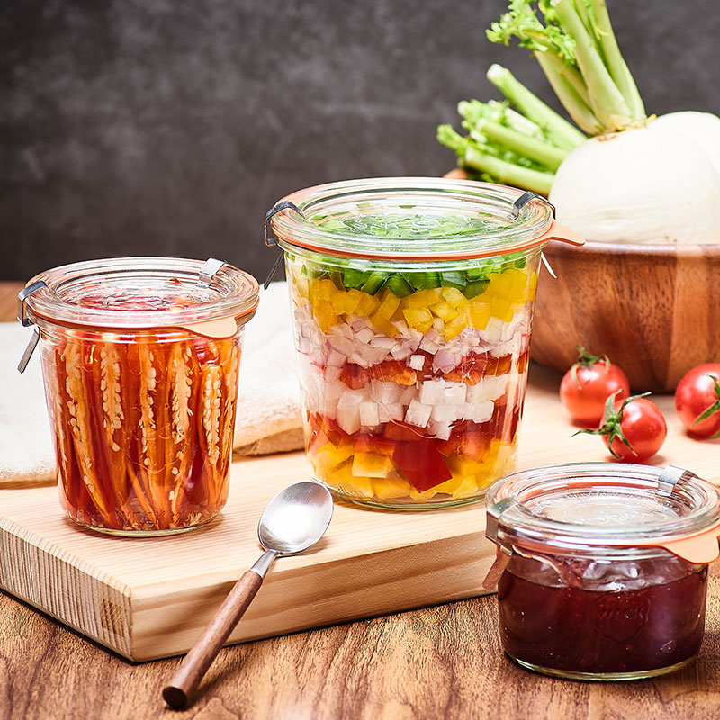 Meal Prep Juice Bottles - House We Glazen voorraadpot Sed-container voor