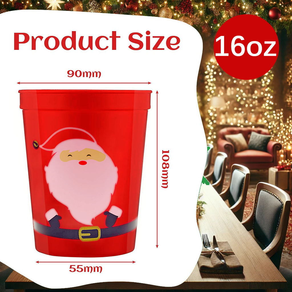 16oz Vrolijke Kerstbeker Food  - Meal Prep Juice Bottles recensie en prijs