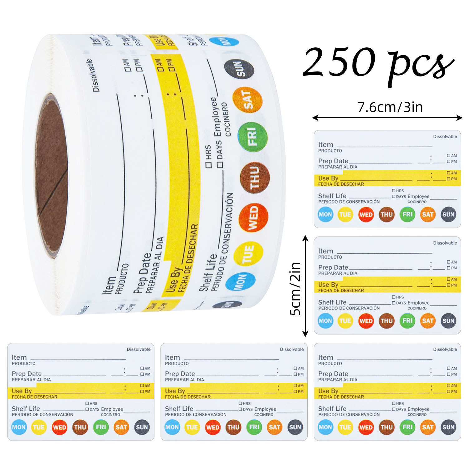 250 Stuks/Roll Voedsel Datumla - Meal Prep Chef recensie en prijs