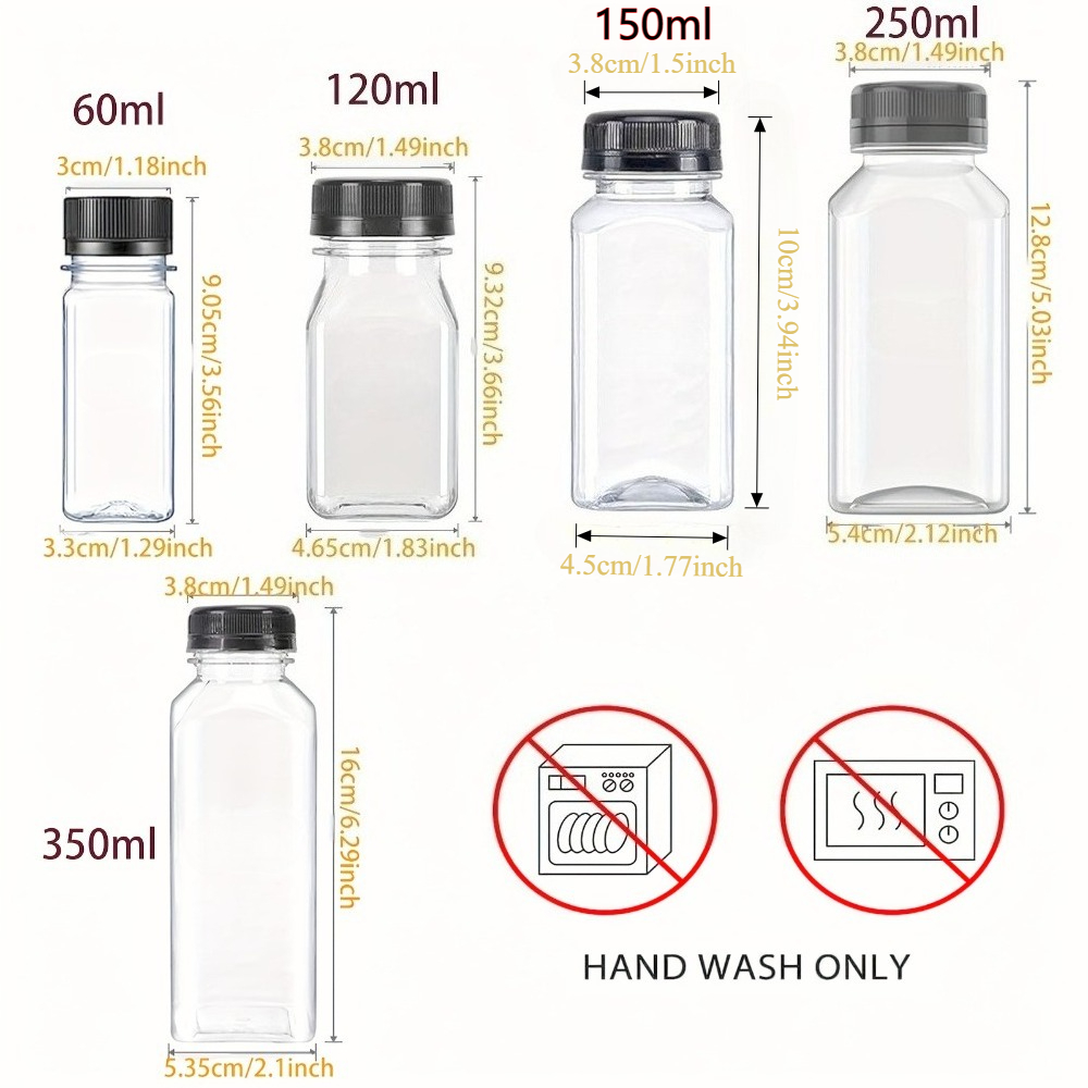 6 stuks herbruikbare transpara - Meal Prep Juice Bottles recensie en prijs