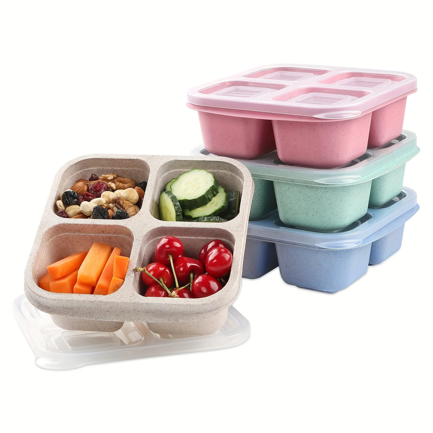Snackdoos Met Vier Transparant - Meal Prep Kits recensie en prijs