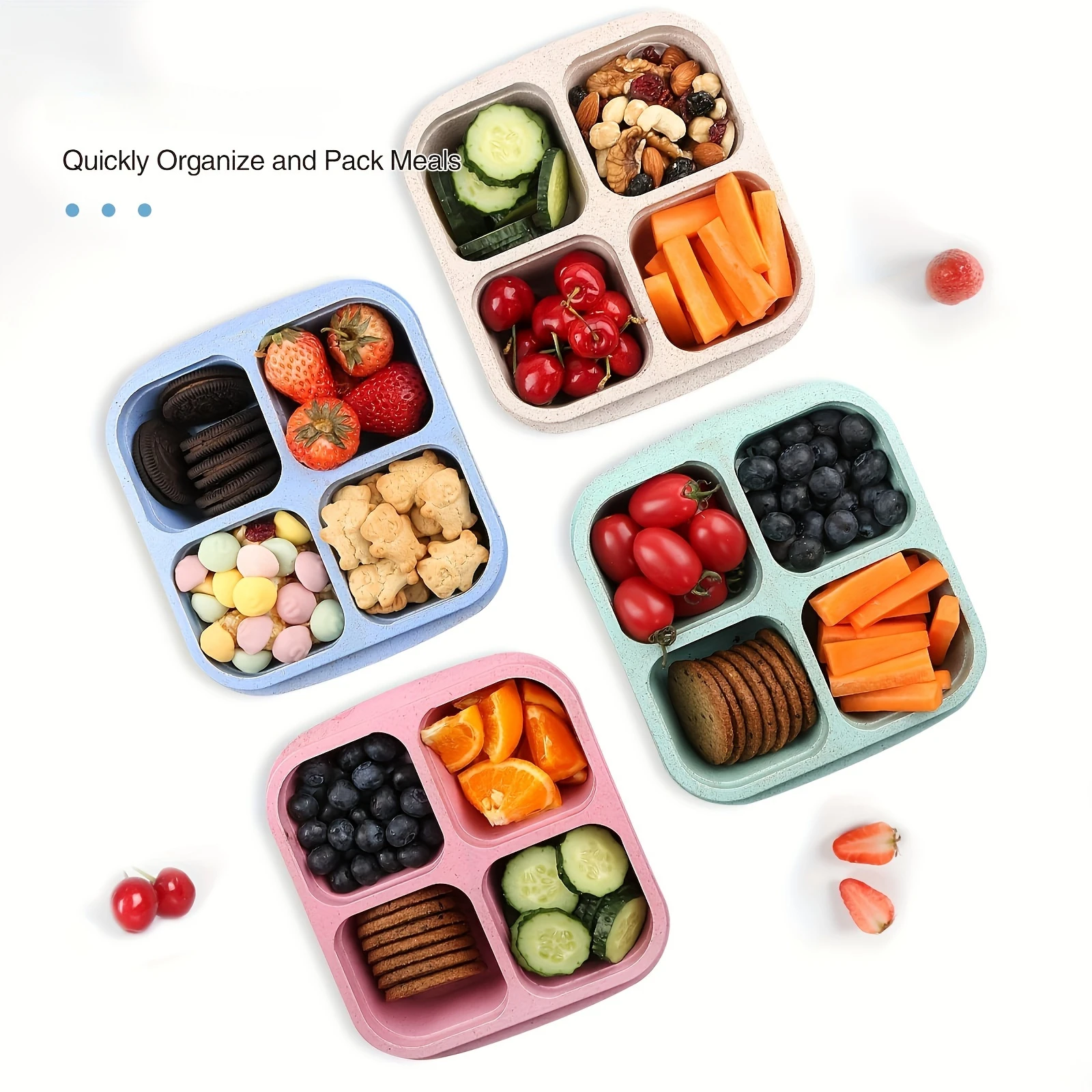 Snackdoos Met Vier Transparant - Meal Prep Kits recensie en prijs