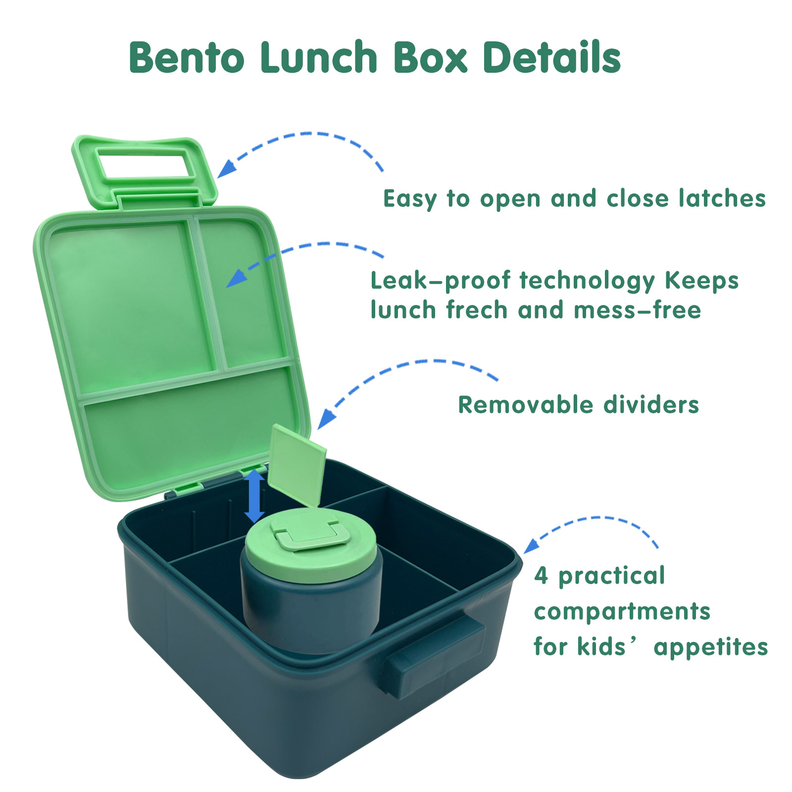 1 Set Bento Lunchbox voor kind - Meal Prep Kits recensie en prijs