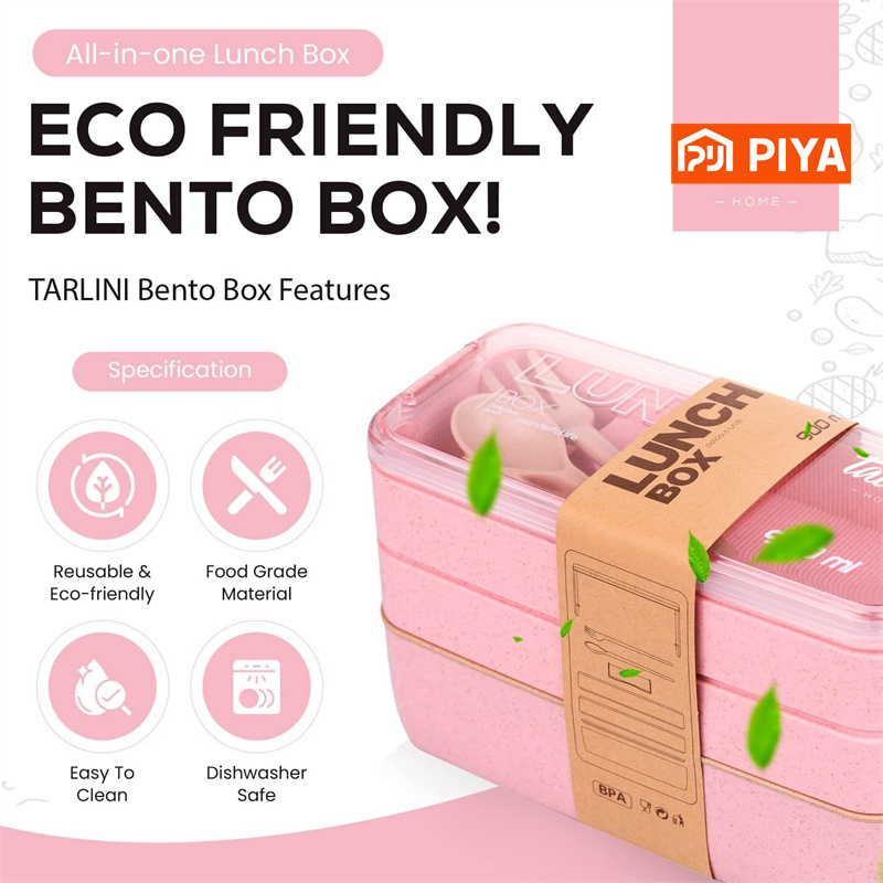 3-In-1 Compartiment Tarwe Stro - Meal Prep Kits recensie en prijs