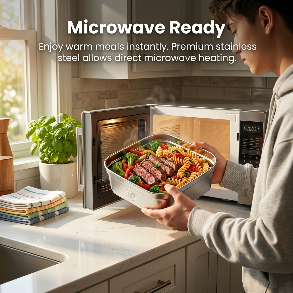 Microgolfbestendige 304 roestv - Meal Prep Meal Ideas recensie en prijs