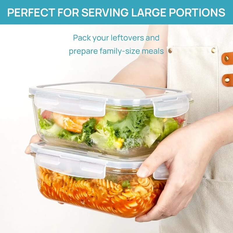 18-delige glazen voedselbewaar - Meal Prep Kits recensie en prijs